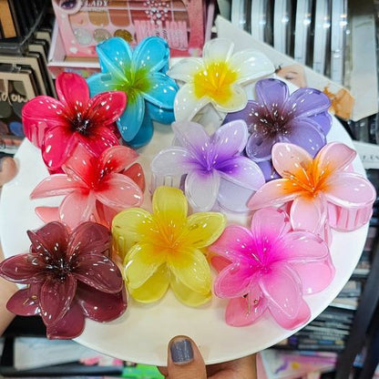 2 Pc – Flower Hair Clip Colorful Hair Band For Girls & Women