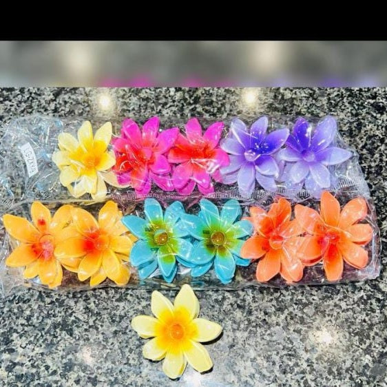 2 Pc – Flower Hair Clip Colorful Hair Band For Girls & Women